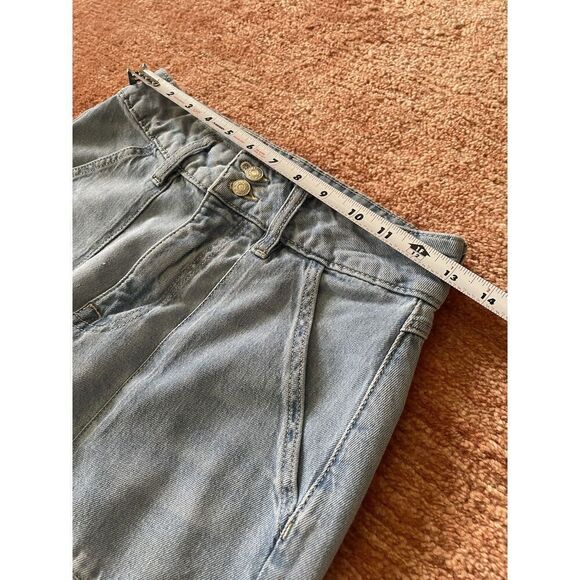 Forever 21 Blue Denim with Bungee Hem High Rise Women’s size S Y2k 90s - Picture 5 of 9